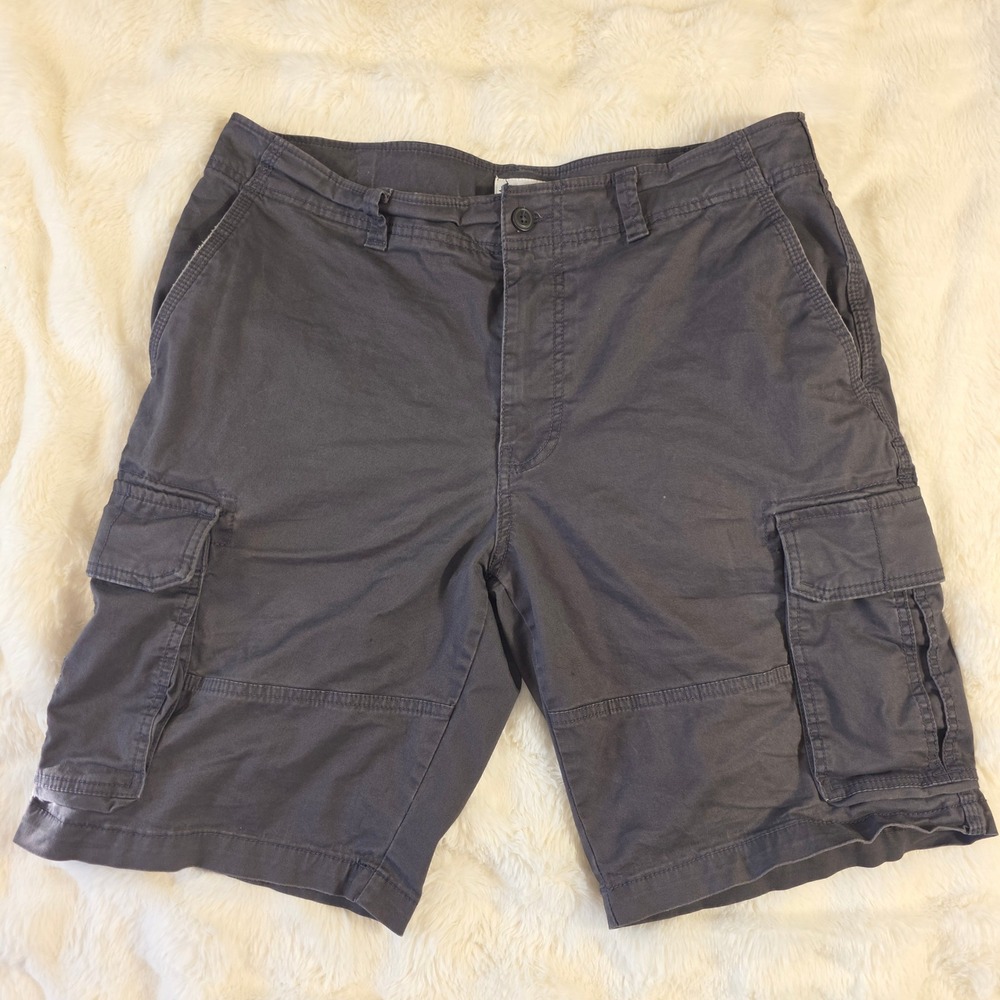 Goodfellow Cargo Shorts Mens 36 Gray Excellent Multi Pocket Relaxed Fit Utility
